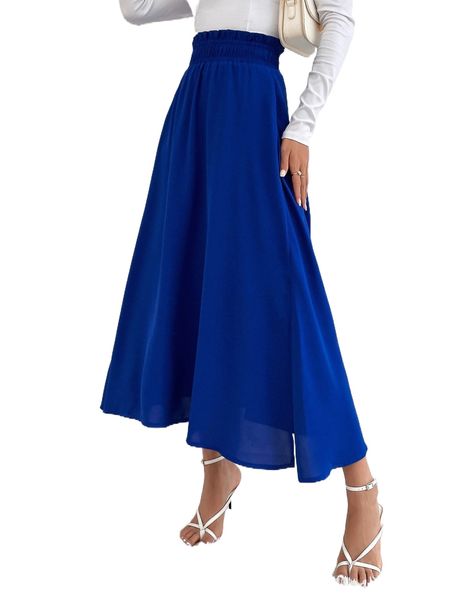 

paper bag waist solid skirt l3ft#, Black