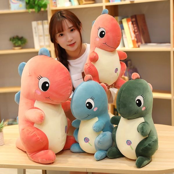 Novo Cartoon Dinosaur Plush Toys Kawaii Soft Bhefe Animal Dino Boneca para crianças Infantil Crianças Toy Cute Presente 30 cm