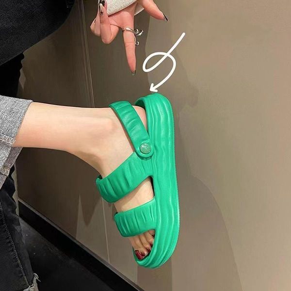 

casual shoes slingback platform jelly sandals women's sandals double size eva rend 2022 with four colors, Black