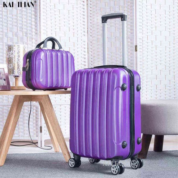 Abs Rollgepäck-Set Reise-Trolley-Koffer mit Rädern Hand ''Big Bag Inch Cabin Girls Women J220708 J220708