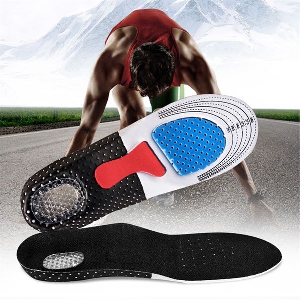 Спортивные бегущие силиконовые гелевые стельки для ног мужчины для женщин для обуви единственная ортопедическая подушка массаж амортизатор