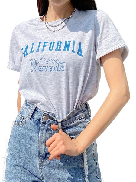 

dazy letter graphic crew neck tee o7wd#, White