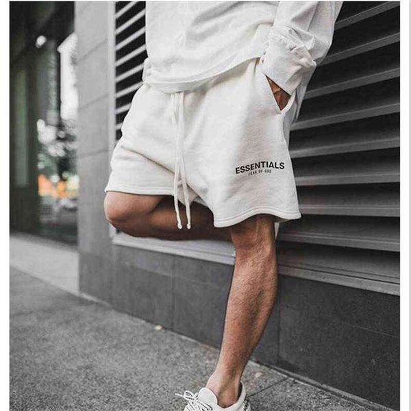 

2022 factory online export fashion design men's and women's same shorts fog feel street sentials thread loose hanging sports leisu, White;black