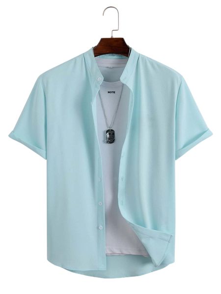 

men solid button up shirt without tee o6yq#, White;black