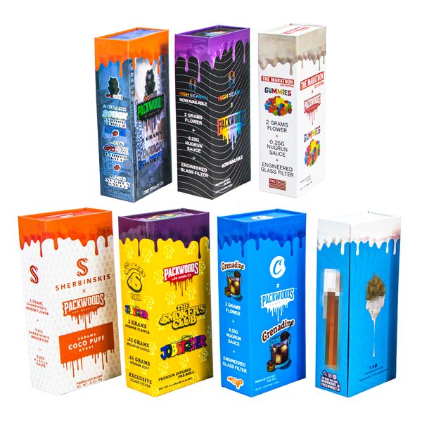 

2g packwoods prerolled storage tube tobacco pipe cigarette wraps case sealed sticker labels childproof lid silicone cap customize