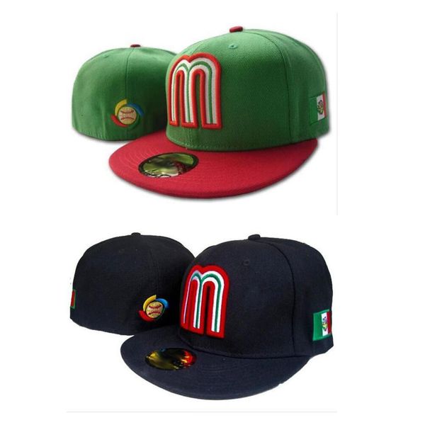 

mexico snapback caps team fan's pirates gold p fitted baseball fitted hat on field mix order size closed flat bill base ball 214a, Black;white