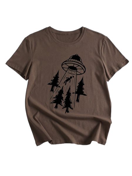 

romwe x hey corman cartoon graphic tee z944#, White