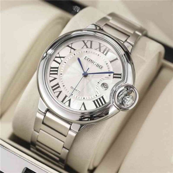 

ballon bleu women's watch fashionable steel band quartz waterproof men's and lovers' version simple tiktok live broadcast, Slivery;golden