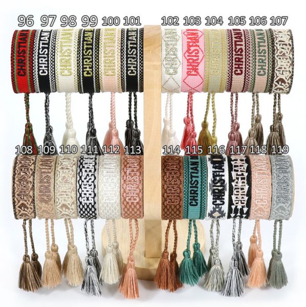 

fashion luxury brand embroidery bracelets classic women men bangles friendship charm bangle woven adjustable tassel vintage couple braided j, Golden;silver