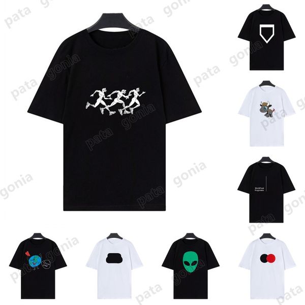 

summer t shirts for men letter print designer t shirt mens women clothing short sleeved tshirt black white tees polos size s-xxl, White;black