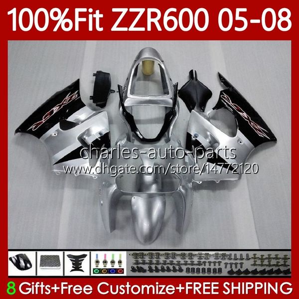 

100% fit oem body for kawasaki ninja zzr-600 600 cc 600cc 05-08 bodywork 134no.5 zzr 600 zzr600 05 06 07 08 2005 2006 2007 2008 injection mo