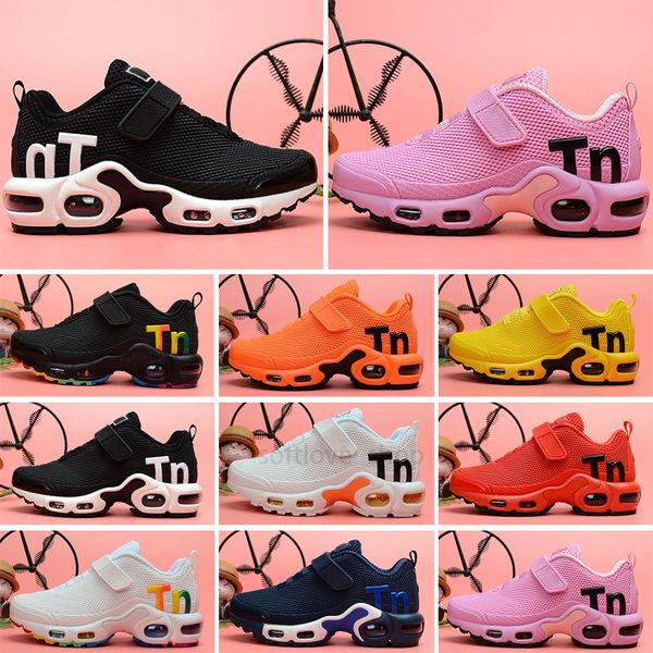 

kids baby plus tn boy girl shoe for children classic parent-child athletic outdoor sneaker casual shoes size28-35, Black