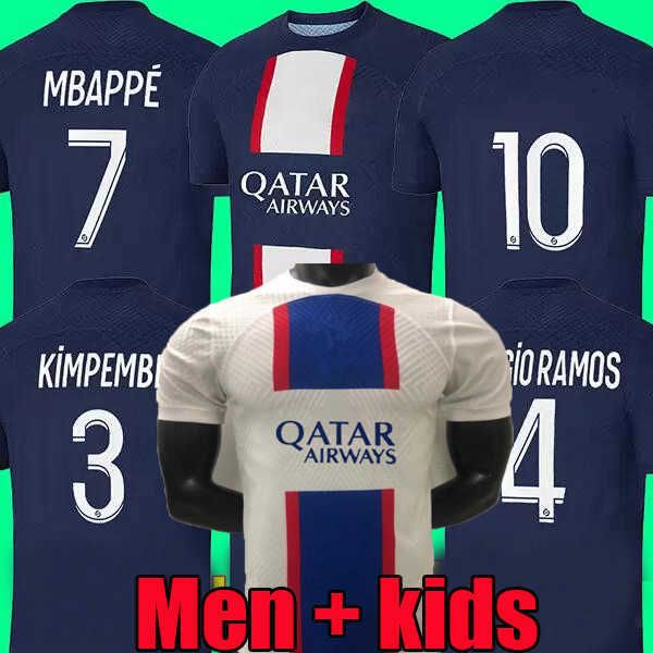 

20 21 22 23 psgs home hakimi ramos soccer jersey maillot de foot 2022 2023 mbappe shirt men kids hommes enfants verratti marquinhos kimpembe, Black;yellow