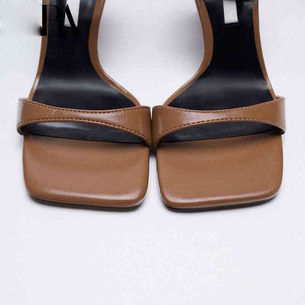 

sandals women dress shoes fashion brown square toe high heels cross buckle, Black