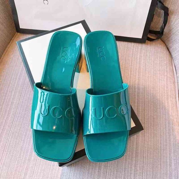 

designer shoes fashionable thick soled rain shoes women's flip flops 2022 new summer open toe slippers beach trend, Black