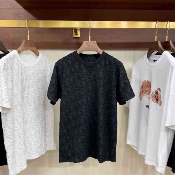 

fanshion christian t-shirts for mens 2022 spring and summer new d full body jacquard old flower letter short sleeve t-shirt men's and w, White;black