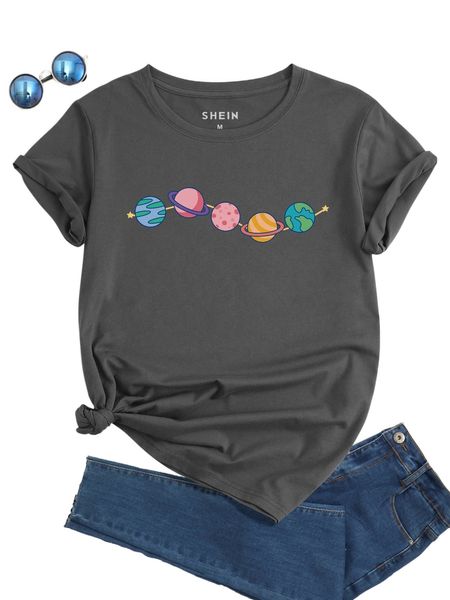 

planet print tee z2iy#, White