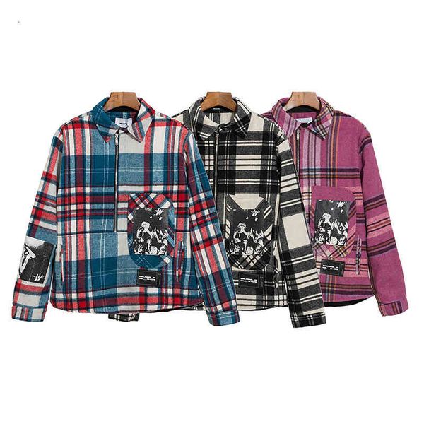 

men's casual shirts early autumn correct we11 half zip pullover shirt, White;black