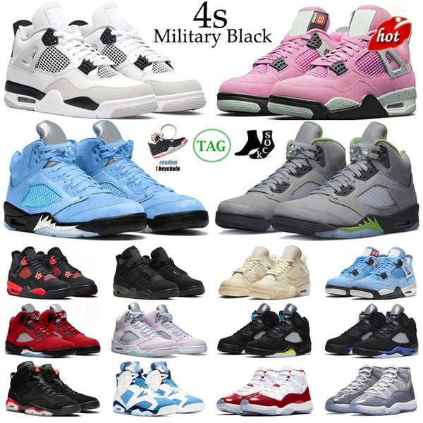 

jumpman 4 basketball shoes men women 4s military black red thunder bred 5s unc green bean 6s red oreo 11s cherry 12s hyper royal mens