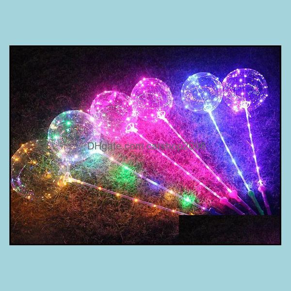 Outra festa de eventos suprimentos festivos home Garden Bobo Ball LED Line com man￭pulo de vara onda b dhipl