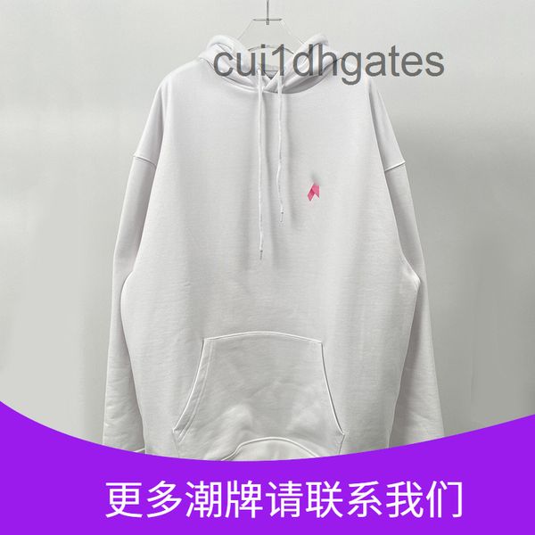 

2022 designer blgc hoodies high version paris autumn and winter new hooded sweater coat b home pink ribbon fashion long sleeve plush, Black