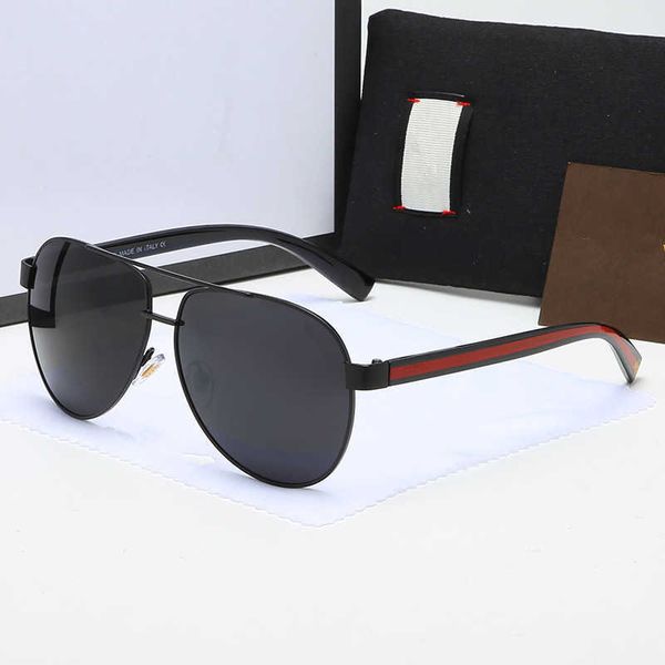 Óculos de sol da moda toswrdpar óculos de sol dos óculos designer massens casos marrons marrom moldura de metal preto escuro de 50 mm lentes para a caixa 8585