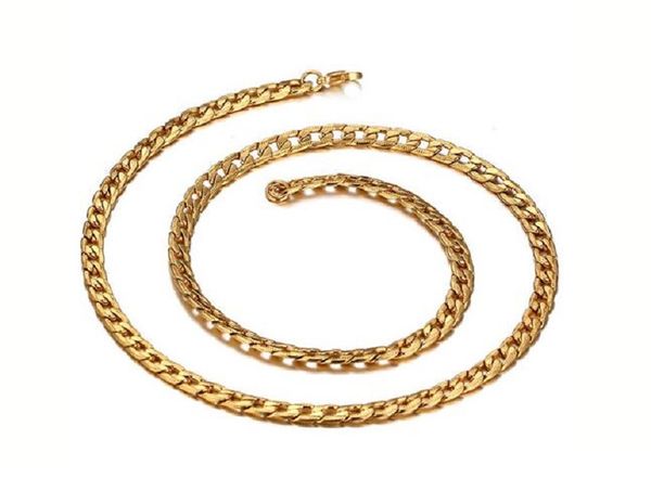 

14k embossed 6mm chains versatile men's gold gold plated 60cm necklace, Silver