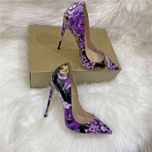 

noenname null superfine heel 8cm 10cm 12cm womens pointed saros purple high 12cm high formal shoes 44 45 t220730, Black