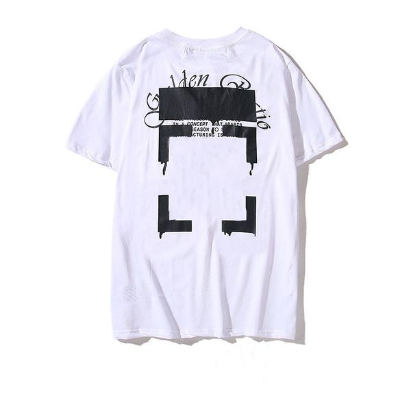 

summer fashion mens t shirts brand luxury designers cotton casual cross offs tshirts oil painting short sleeves t-shirt printing osp, White;black