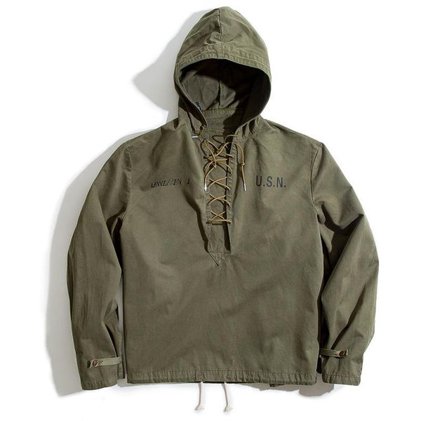 

men's hoodies & sweatshirts sweatshirt american retro world war ii navy deck suit short windbreaker jacket workwear, Black