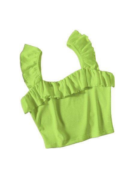 

ruffle trim detail p152#, White