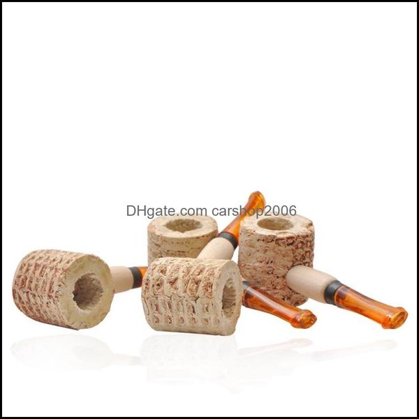 Accessori per pipe per fumatori Articoli vari per la casa Giardino domestico Adt Pipa per mais fatta a mano da uomo Pannocchia naturale portatile usa e getta Nuovo modello Origine