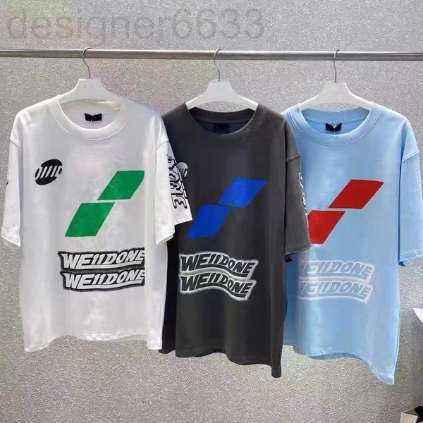 

women's t-shirt designer we11done early spring product front and back letter printing short sleeve fashion loose women's bottomed, White