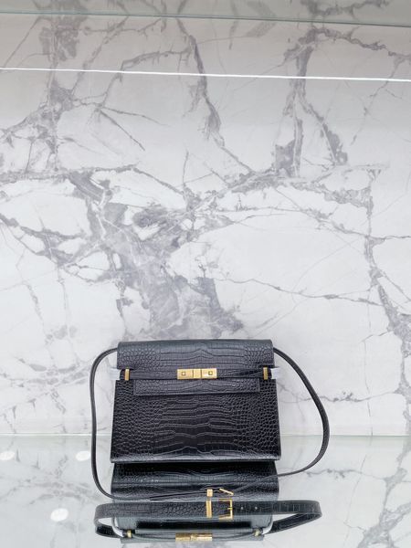 

manhattan bag crocodile pattern designer bag female one shoulder crossbody hand high leather fashion trend