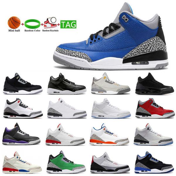 

discount jordns jumpman basketball shoes men 3 charity game cement gold fire red denim sneakers sports varsity royal trainers size 7-13, Black