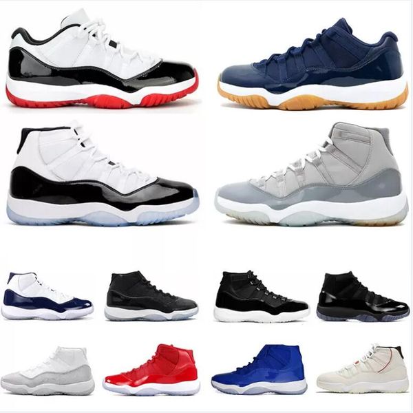 

jumpman 11 11s mens basketball shoes 25th anniversary low legend university blue white bred concord cap and gown men women sneakers trainers