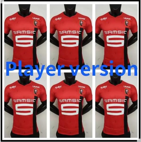 

player version 2022 2023 stade rennais soccer jerseys rennes maillot de foot 22 23 sulemana bourigeaud terrier doku guirassy majer aguerd tr, Black;yellow