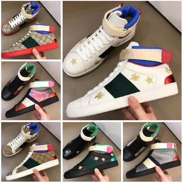 

shoes designer men women white bee snake tiger high gang casual shoe chaussures genuine leather sneakers embroidery classic trainers python