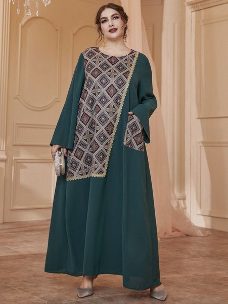 

plus random floral print flounce sleeve maxi dress x0dl#, Black