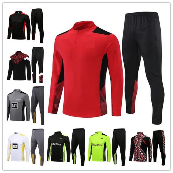 

new 2021/22 soccer jersey football tracksuit survetement 21 22 jacket sportswear men polo shirt, Black