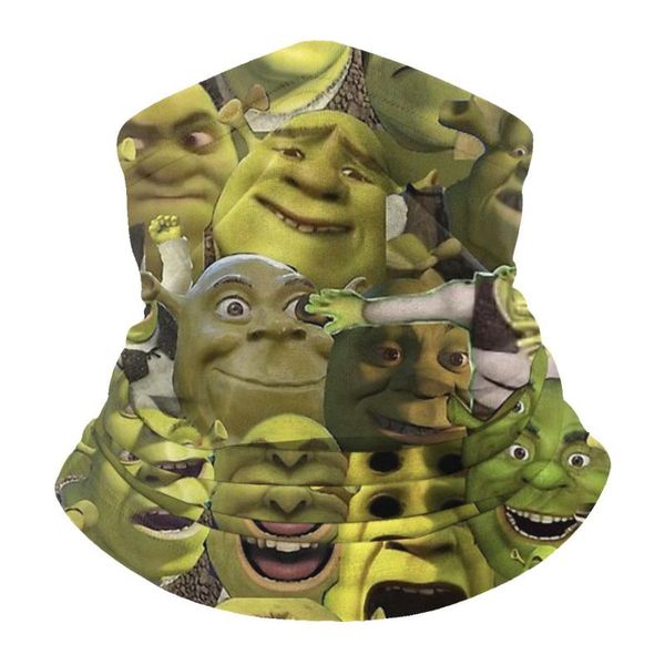 Boinas folhas de proteção UV lenços de proteção UV Shrek verde schreck filme face papes capa de capa ao ar livre