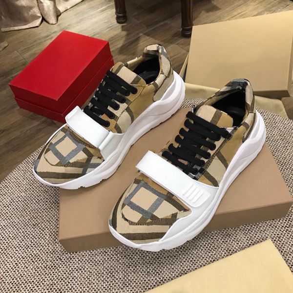

designer casual shoes real leather classic plaid trainers stripes shoe fashion trainer for man woman by shoe02 89, Black