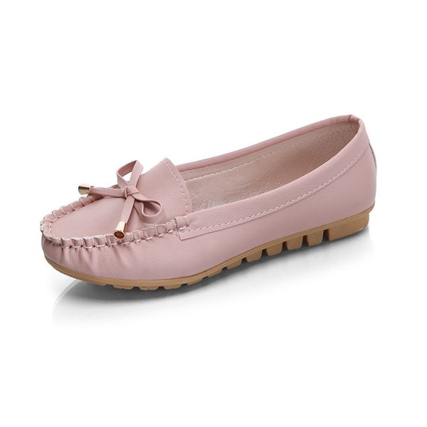 

plus size candy color shoe loafers soft slip on woman ballet flats boat ladies shoes zapatos muje gift 220613, Black