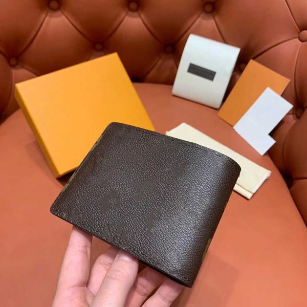 

classic men women wallet short luxury flower leather purse cardholder paris plaid style with gift box, Red;black