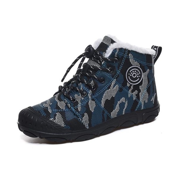 

skhek winter boots girls waterproof snow shoes kids toddler keep warm children for girl boys boots ankle winter baby shoe lj201201, Black;grey