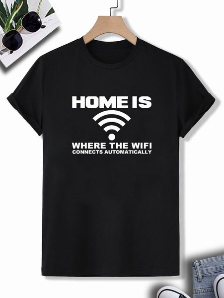 

men slogan graphic tee l6st#, White;black