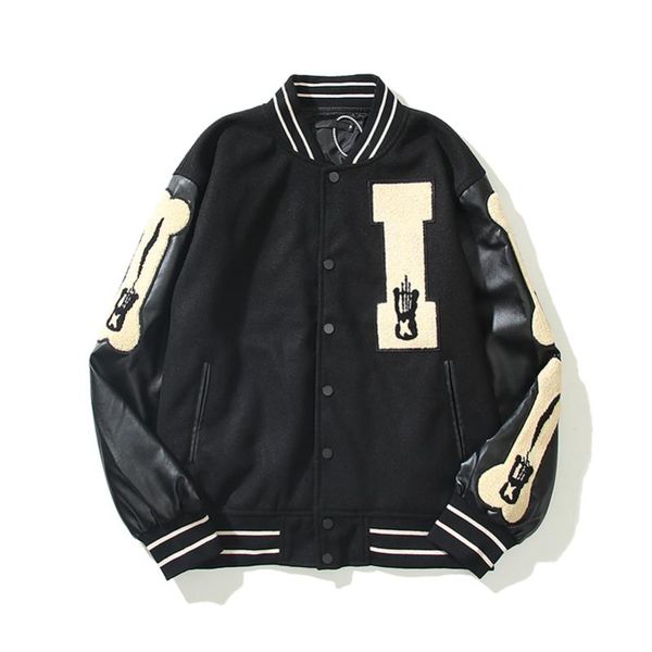 ENS Jacken Kapitalstil Baseballuniformen 2022 Lederhülsengenähte Männer Jacke Mantel Bone Vintage Wollbomberschichten Streetwear Ma 1 4ZB7