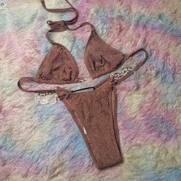 

swimsuit underwear fashion letter lace embroidery perspective mesh bikini women 2022, White;black