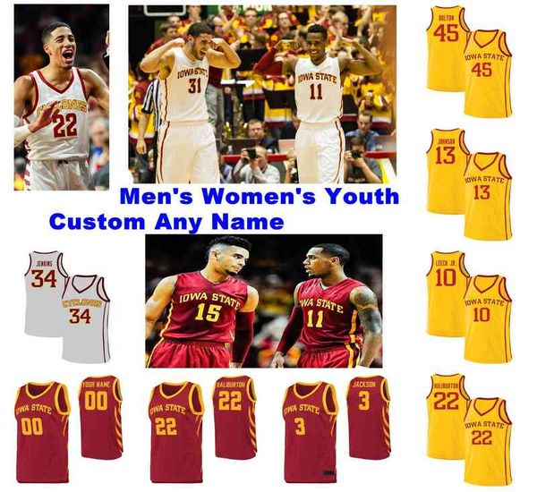 

iowa state cyclones jerseys mens prentiss nixon jersey michael jacobson javan johnson carter boothe rare college basketball jerseys custom, Black