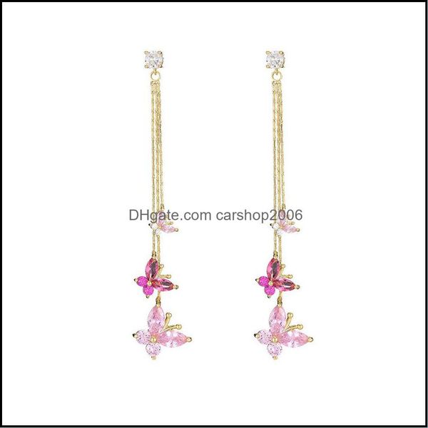 

dangle chandelier earrings jewelry mini purple colorf zircon drop earring bling crystal ear stud for summe dhiyi, Silver